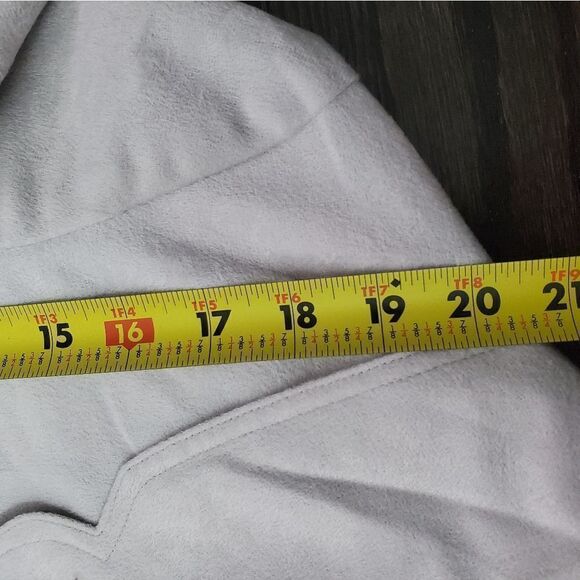 Vintage Button Up Blazer 13 - 14 Gray Suede Thin Lightweight Union Made - Picture 9 of 10